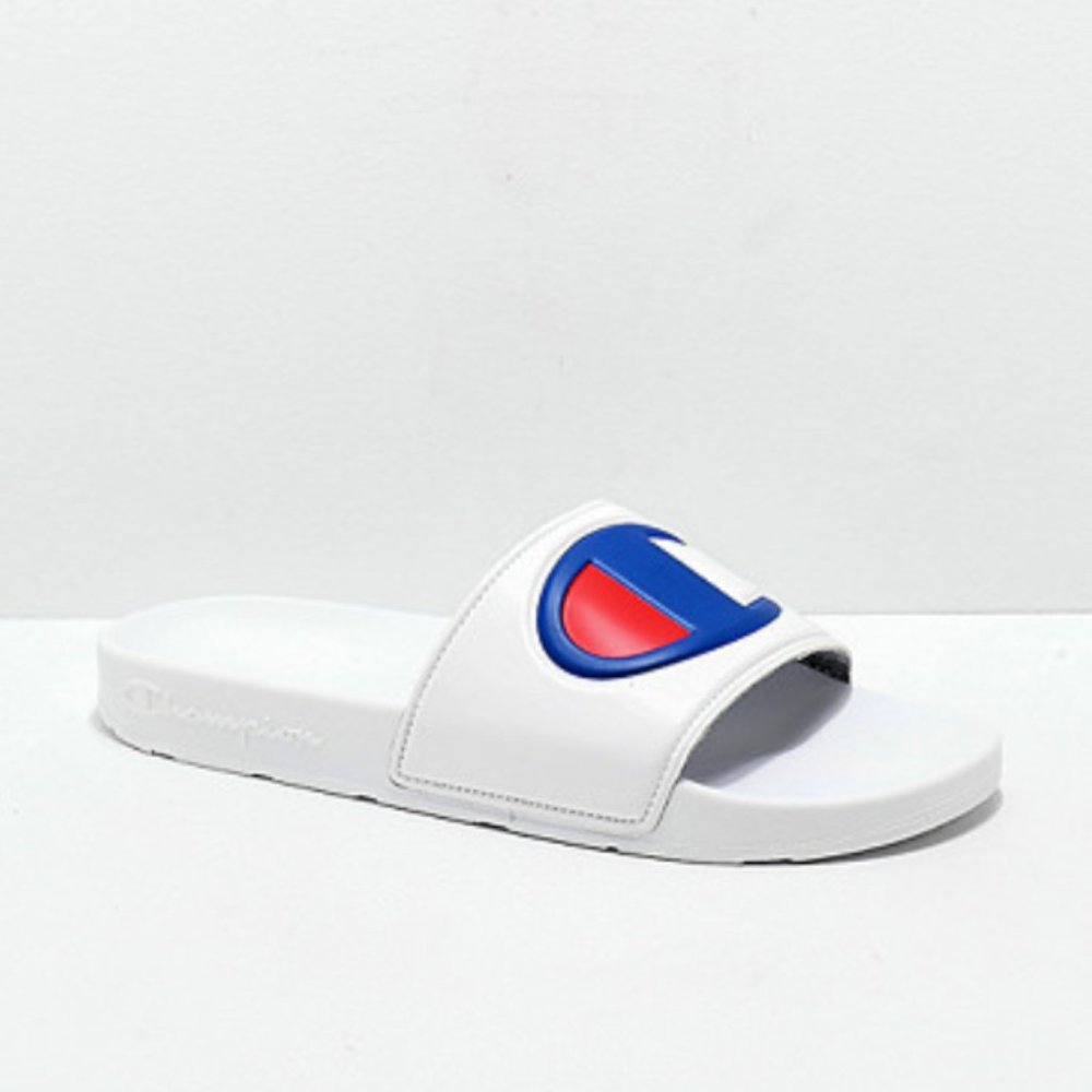 Men's Champion IPO White Slides Size 11